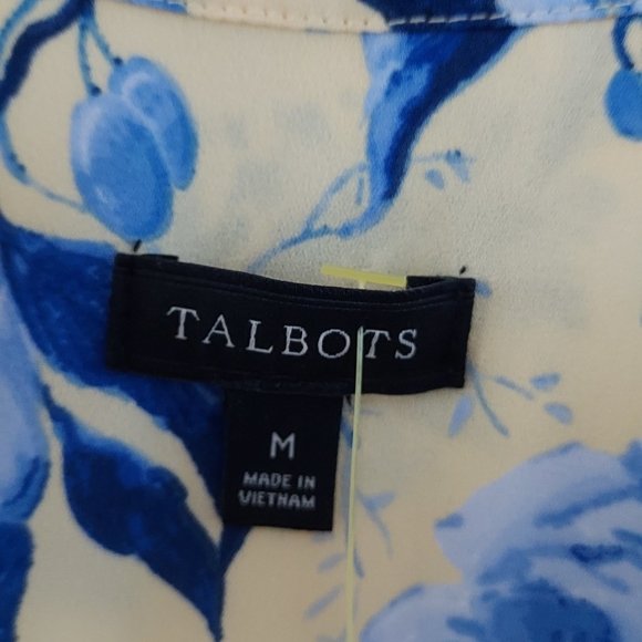 Yellow Floral Talbots Top, Sz M, NWOT - Picture 11 of 12